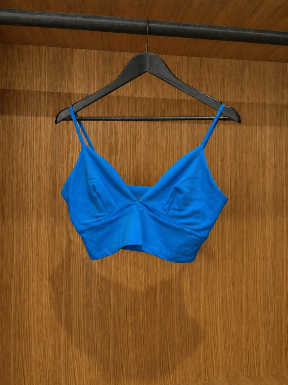 Susana Monaco Thin Strap V Neck Crop Top